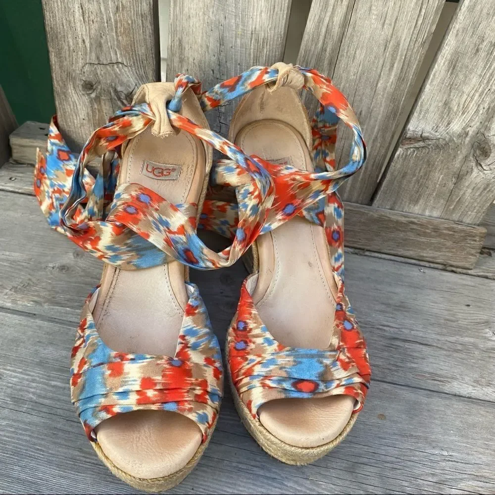 UGG Women's Lucianna Espadrille Sandals - Santorini Ikat 5.5